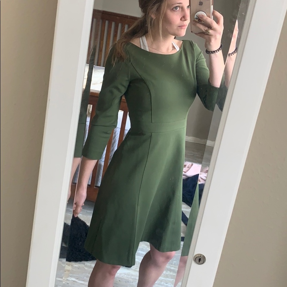 green j. crew dress